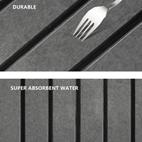 Tapis de séchage de vaisselle pliable écologique en pierre pour comptoir de cuisine, absorbant et à séchage rapide en diatomite