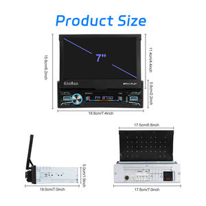 Podofo 7 "1 Din Android <span class=keywords><strong>Autoradio</strong></span> 2 + 64G Écran tactile rétractable motorisé sans fil Carplay GPS Wifi <span class=keywords><strong>Autoradio</strong></span> stéréo de voiture - Product Image 6