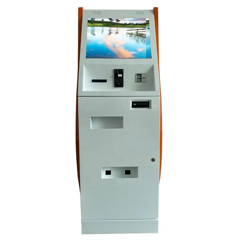 Все в одном, терминал для обмена наличными, сенсорный экран, самообслуживание, банкомат, терминал для оплаты купюр и монет