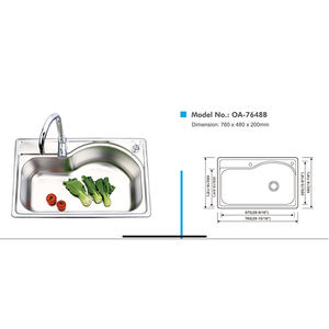 מפעל זול מחיר כיור מטבח Fregadero De Cocina דה Acero Inoxidable - Product Image 2