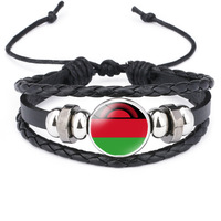Bracelet personnalisé en fil ciré tressé avec motif, cordon ajustable, souvenir héritage, bijou pour fan, cadeau