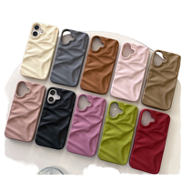 Nouvelle coque de téléphone portable transparente antichoc en TPU à motif ondulé pour iPhone 16 17 18 Pro Max pour filles et femmes