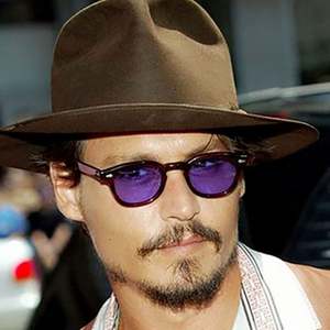 Gafas de Sol Redondas para Hombre, con Lentes Transparentes de Color, Diseño de Marca, para Fiestas, Estilo Johnny Depp, Azules - Product Image 1