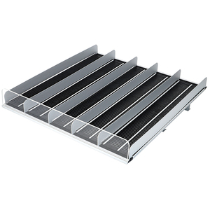 Trọng lực Con lăn kệ cửa hàng tiện lợi nước giải khát Pusher Cooler kim loại tự động thức ăn trượt có thể điều chỉnh <span class=keywords><strong>Acrylic</strong></span> hiển thị giá - Product Image 3