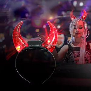 Accessoires de fête d'Halloween promotionnels Richshining, serre-tête de pub, serre-tête lumineux à LED avec cornes de <span class=keywords><strong>diable</strong></span>, serre-tête lumineux personnalisé, cornes lumineuses - Product Image 6