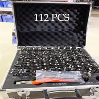 Kit d'outils de crochetage et de décodage de clés ATM LISHI 112 pièces pour serrurier automobile - Déverrouillage d'urgence non destructif ATM