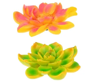 Bijoux de collection d'aimants de réfrigérateur Lotus 3D en résine pour enfants