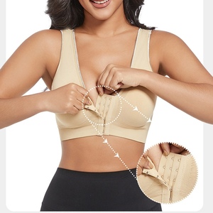 Hollow Mesh Breathable Sports Yoga Underwear Women's Plus Size Non-steel Ring Front Button Bra Thin Section Fashion - Product Image 2