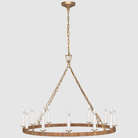 XZ Vintage interior cocina isla antiguo carro rueda lámpara de mano Led candelabro diseño de latón colgante vela bombilla luz de techo