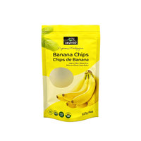 OEM ODM bedrukte staande pouches met ritssluiting, aluminiumfolie zakken voor bananenchips, gedroogd fruit, gekonfijt fruit, snackverpakkingen