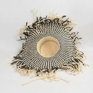 Sombrero de Sol de Moda para Mujer, Estilo Informal, con Borde Crudo, Ala Ancha, para Vacaciones en la Playa, Dos Tonos, Tejido de Papel, Estilo Floppy, Novedad 2024 - Product Image 4