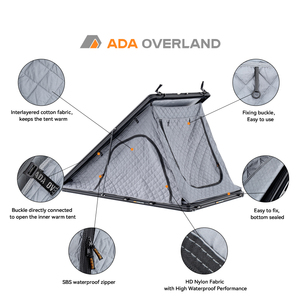 ADA OVERLAND Tienda interior cálida para <span class=keywords><strong>techo</strong></span> de <span class=keywords><strong>coche</strong></span> de fácil uso para condiciones climáticas extremas Accesorios para acampar al aire libre - Product Image 3