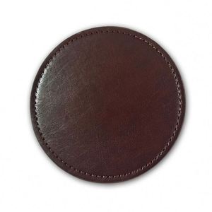 Custom Durable PU Leather Coasters-Modern Silk Screen Printed Drink Coasters for Coffee Tea & Corporate Promotional <b>Gifts</b> - Product Image 2