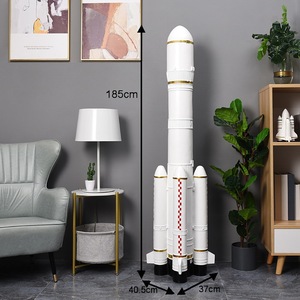 Decoraciones de gran tamaño con temática espacial, estatua de cohete de resina de alta calidad de 1,8 M, artesanía de decoración - Product Image 3