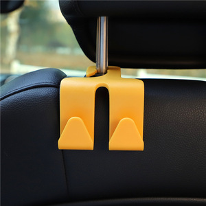 Gancho de almacenamiento de doble cabezal para el respaldo del asiento del coche, material ABS rosa, para la organización del interior del coche - Product Image 2