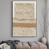 Grande oeuvre de décoration intérieure personnalisée 3d toile de lin Art mural fournitures de peinture à l'huile abstraite