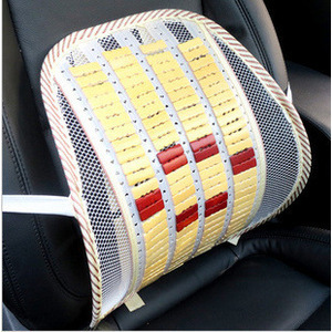 Chengyuan Car Lumbar Support <b>Pillow</b> Bamboo Strip Ice Silk Summer Backrest Cushion For Auto Seat Comfort - Product Image 2
