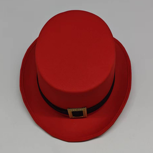 Sombrero Rojo de Fieltro Unisex para Fiestas, Navidad, Carnaval, Festivales, Accesorio para Actuaciones en Escenario, Usable en las Cuatro Estaciones - Product Image 3