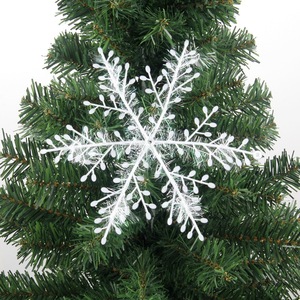 Set di 3 Decorazioni Natalizie Ecologiche in Plastica a Forma di Fiocco di Neve, Accessori per Albero di Natale, Palline Decorative a Cartone Animato - Product Image 3