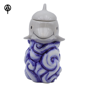 Tazza <span class=keywords><strong>Tiki</strong></span> in Ceramica Porcellana 3D Tema Oceano con Delfino Saltante, Bicchiere Personalizzato per Cocktail da Spiaggia, Sicuro per Alimenti, per Feste in Spiaggia e Resort - Product Image 2