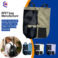Sac de plage en maille imperméable pour le sport, avec cordon de serrage, multi-poches, léger, pour le linge, avec doublure en polyester, OEM ODM