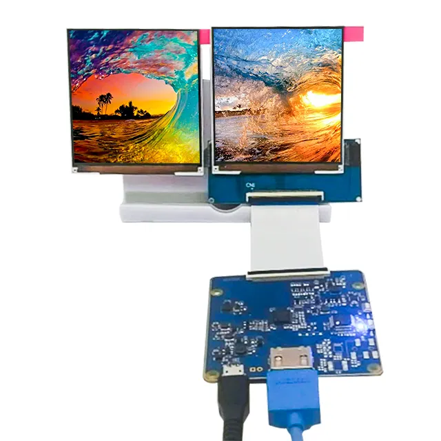 No Moq 3.1''LCD screen 720*720 square dual displays HD resolution Spilt screen mode with HD-MI controller board for VR AR HMD