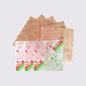 Papier d'emballage pour sandwichs et hamburgers blanc et brun en rouleau ou en feuilles imprimées - Product Image 4
