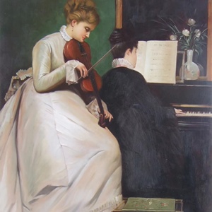 Dipinti a Olio su Tela Opaca con Design Classico, Arte Murale Realistica Fatta a Mano, Ritratto di Donna Elegante, Dimensioni Personalizzabili - Product Image 2