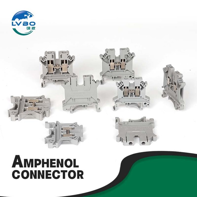 Small Low-voltage Wiring Terminal Block 2-Pole Brass Contact Screw Connection 32A Industrial Use
