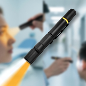 Ngoài trời không thấm nước kép nguồn ánh sáng nhôm tay Penlight Mini Đèn Pin Torch với clip - Product Image 2