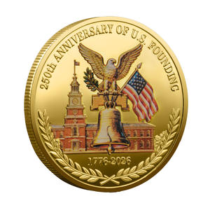 Gedenkmünze zum 250. Jahrestag der amerikanischen Unabhängigkeit 1776-2026, plattierte Eisenmünze mit Freiheitsstatue und Adler-Emblem - Product Image 5