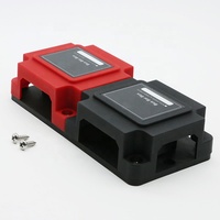 Barres de distribution de courant DC 12V 48V 400A avec bornes 8xM10 rouges et noires, positif et négatif