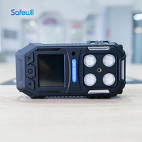 Détecteur de gaz portable multi-gaz 4-en-1 Safewill Wholesale IP65 ATEX haute précision, analyseur de CO, H2S, O2, détecteur de fuites de gaz combustibles