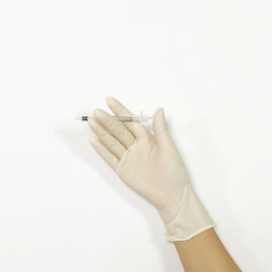 Gants d'examen jetables en latex sans poudre, épaisseur 5 MIL, longueur 24 CM, bord coupé, manchette lisse, usage général, fabricant Malaisie - Product Image 2