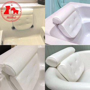 Coussin de bain 3D en maille pour Spa, coussin de bain antidérapant, oreiller <span class=keywords><strong>repose</strong></span>-<span class=keywords><strong>tête</strong></span> avec ventouses pour le cou et le dos de la salle de bain - Product Image 2