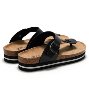 Outdoor Lady's High <b>Platform</b> Flip Flop Cork Foot-bed Comfort Sandals Summer Bio Slides with Soft Cushion - Product Image 4