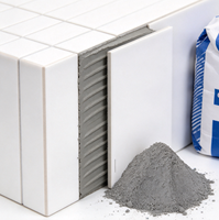 Adhésif pour carrelage C1TE, directement de l'usine, à base de ciment modifié aux polymères, blanc et gris, 20 kg