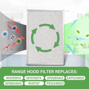 <b>Range</b> Hood Oil Filter W11177751 438x294x9mm Stainless Steel Embedded High Compatibility Part For Whirlpool - Product Image 5