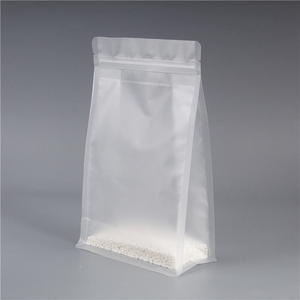 Plastic Bag Flat Bottom Custom Printed for Retail Products in Clear Block Bottom Packaging - Product Image 2