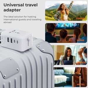 New Global Universal Travel <strong>Plug</strong> QC3.0 Fast <strong>Charging</strong> Adapter 2USB2TypeC - Product Image 3