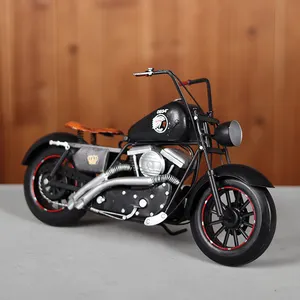 Venda Direta Da Fábrica Handmade Alta Qualidade Retro Simulação Motocicleta Artesanato Atacado Ferro Harley Motocicleta Modelo Ornamentos