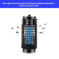 Lampe anti-moustiques électrique à LED UV JZ 5W en plastique ABS, piège à insectes solide pour usage intérieur
