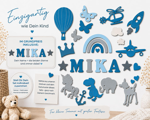 Lettere <span class=keywords><strong>in</strong></span> <span class=keywords><strong>Legno</strong></span> Personalizzate Ecologiche con Stampa UV, Decorazione da Parete per Cameretta, Regalo Personalizzato per Nascita, Battesimo, Compleanno - Product Image 5
