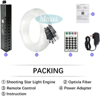 Kit de Luces de Techo para Auto con Control Remoto y Aplicación, Efecto de Estrella Fugaz Blanca Pura, Fibra Óptica