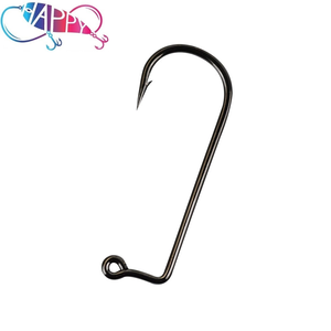 Bán buôn 100 cái 10 #-6/0 # Kích thước 90 độ Jig đầu nâng Crank móc nước mặn rustproof mềm thu hút thép gai câu cá giải quyết móc - Product Image 3