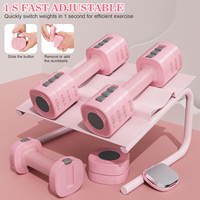 HSM Workout Ensemble d'haltères en acier inoxydable pour la maison, haltères réglables