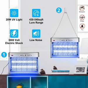 <span class=keywords><strong>Lampe</strong></span> UV électrique d'intérieur anti-moustiques, anti-insectes, choc électrique, <span class=keywords><strong>lampe</strong></span> anti-moustiques - Product Image 3