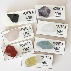 Você é uma Gem! Cristais naturais crus prontos para enviar pedras preciosas cruas áspero cristal cru - Product Image 2