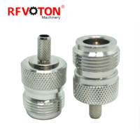 Konektor Nikel Kuningan/Tembaga Tanpa Solder Betina Tipe N untuk Kabel Koaksial Rf LMR195 LMR200