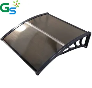 Diy Outdoor Polycarbonate Cover Front Door Patio Canopy Sun Shetter Rain Snow Protection Bronze Hollow Sheet Window Awning